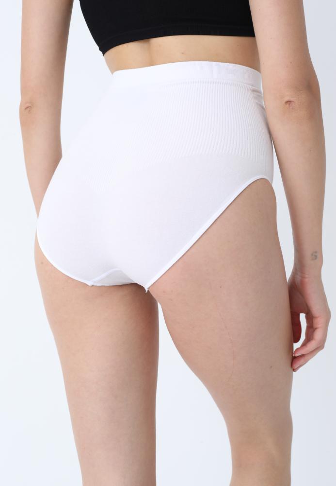 Corset Modelator Damă Clasic cu Talie înaltă , Push-up și Bandă Anti-Alunecare,Culoare Alb,Engros